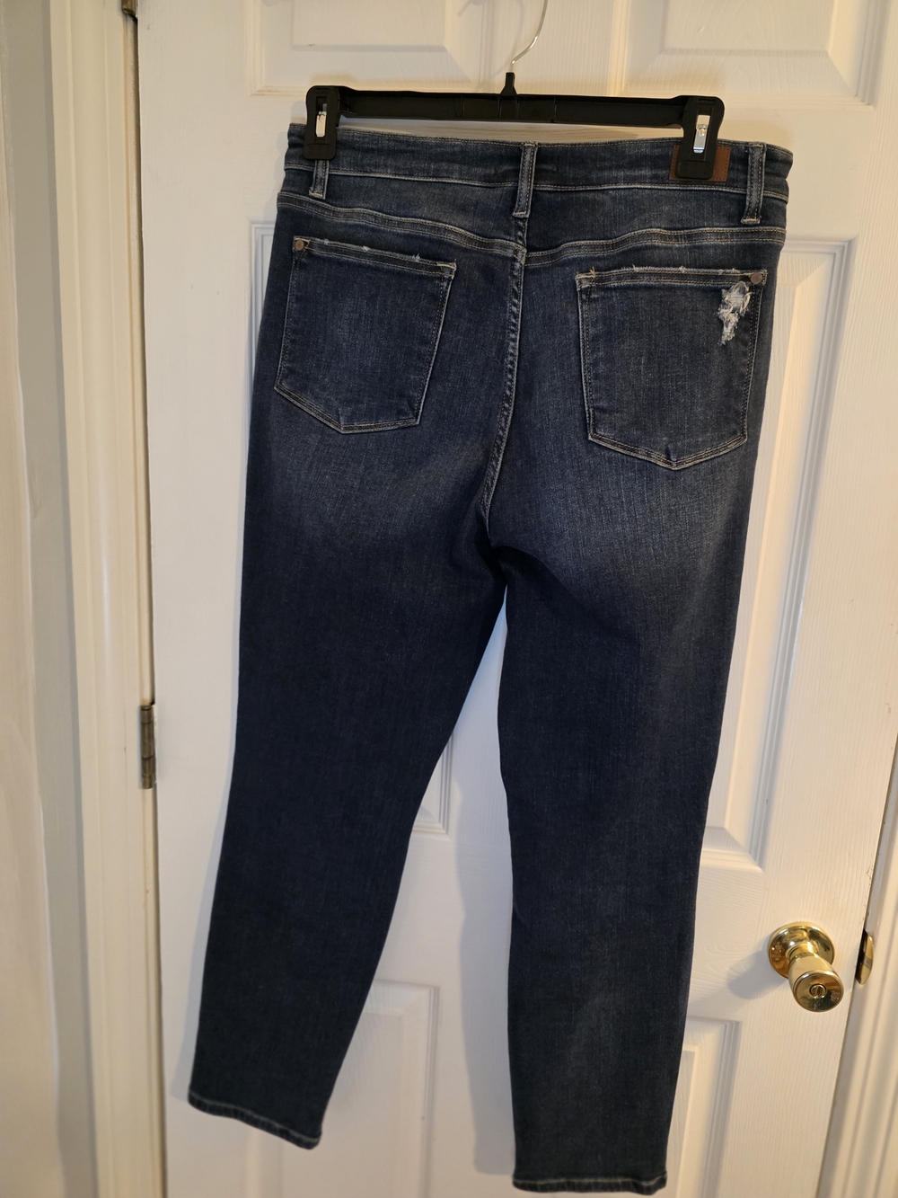 Judy Blue Dark Blue Distressed Skinny Jeans - Picture 2 of 5